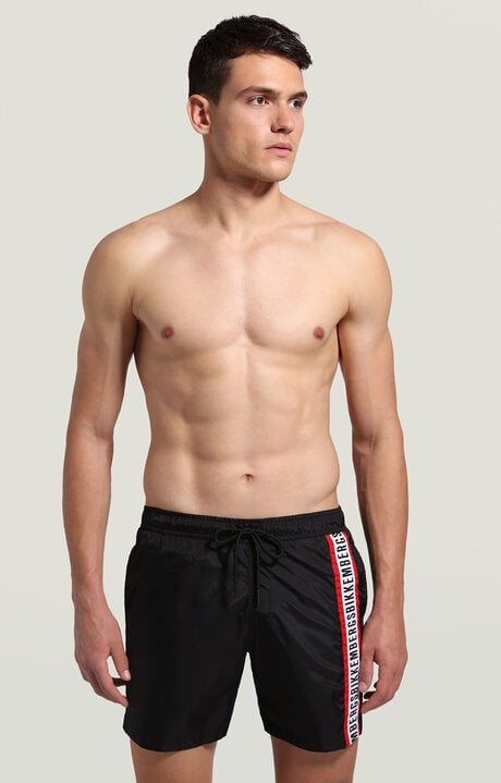 Dirk Bikkembergs Men's Boardshorts With Layered Detail