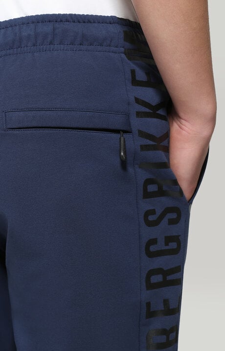 Dirk Bikkembergs Men's Fleece Sweatpants With Contrast Logo