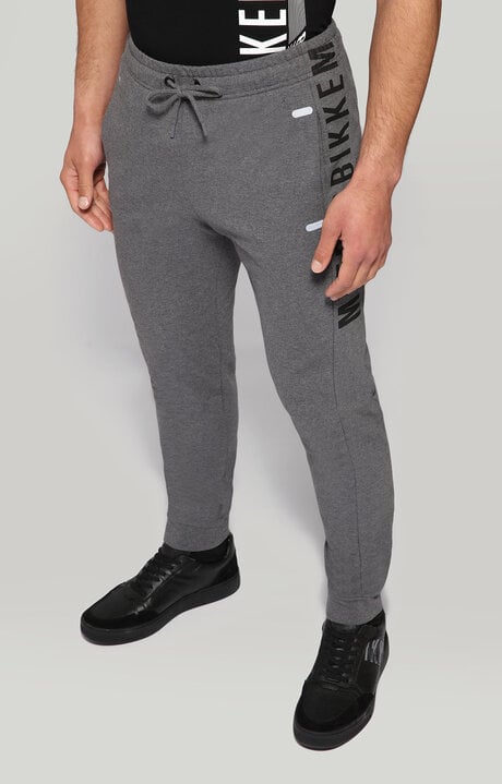 dirk bikkembergs Men's fleece sweatpants with contrast logo