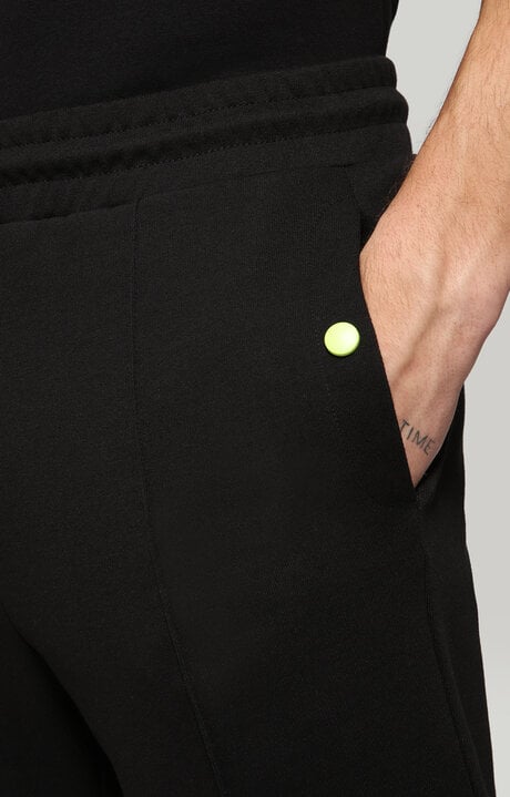 Dirk Bikkembergs Men's Fleece Sweatpants With Soccer Print