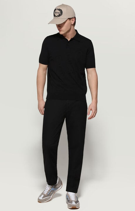 Dirk Bikkembergs Men's Knit Polo Shirt With Embroidery