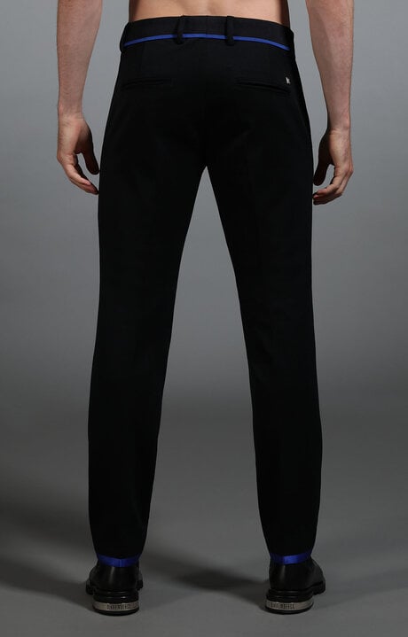 Dirk Bikkembergs Men's Navy Trousers With Blue Accents