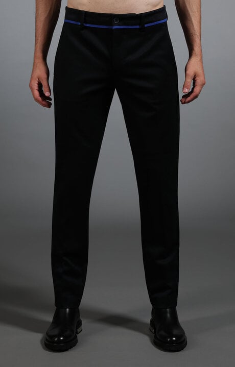 Dirk Bikkembergs Men's Navy Trousers With Blue Accents