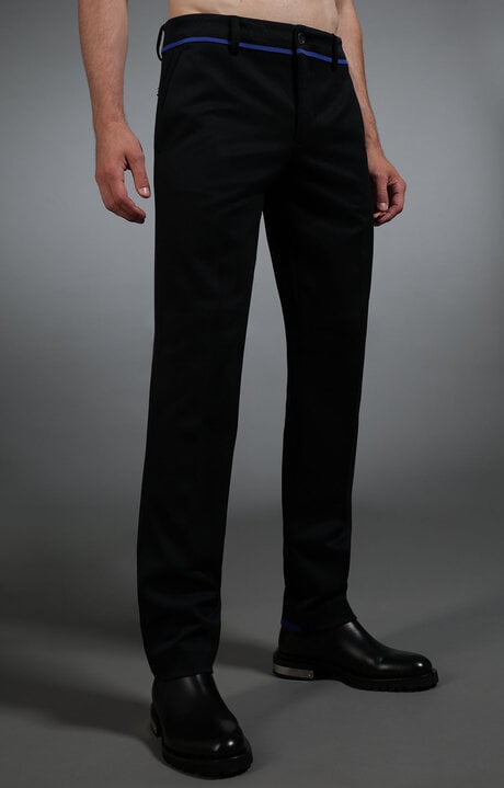 dirk bikkembergs Men's navy trousers with blue accents