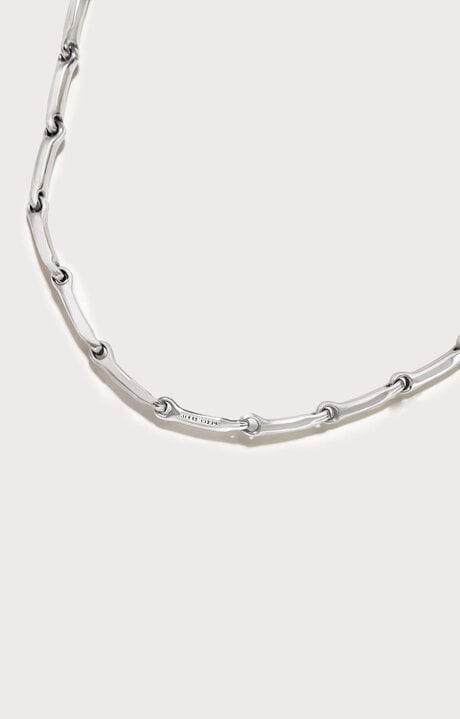 Dirk Bikkembergs Men's Necklace With Hammered Effect