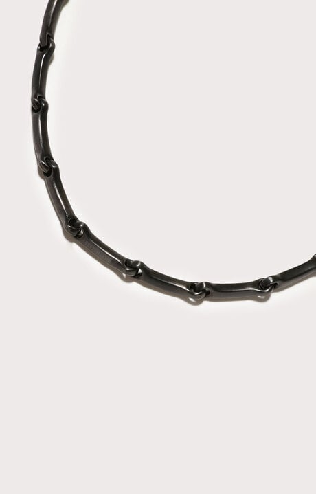 Dirk Bikkembergs Men's Necklace With Hammered Effect