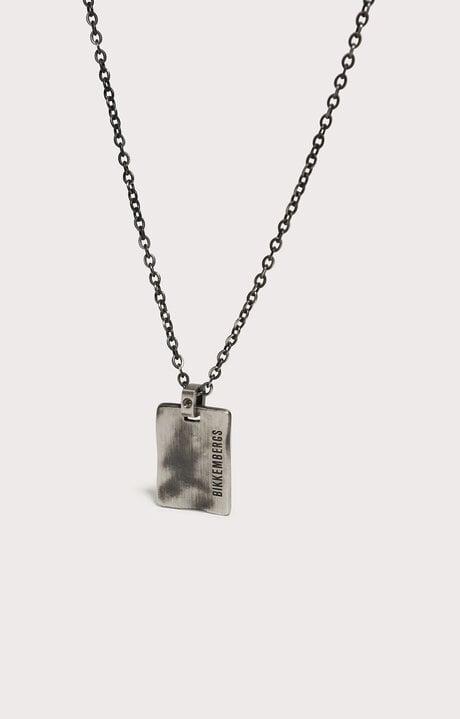 Dirk Bikkembergs Men's Necklace With Medal Pendant And Diamond