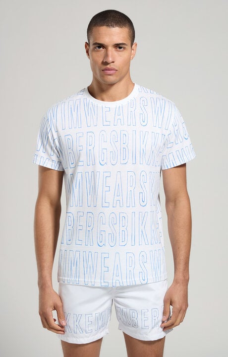 Dirk Bikkembergs Men's Pencil Print Beachwear T-shirt