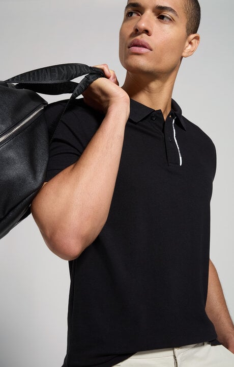 dirk bikkembergs Men's polo shirt in mercerized cotton