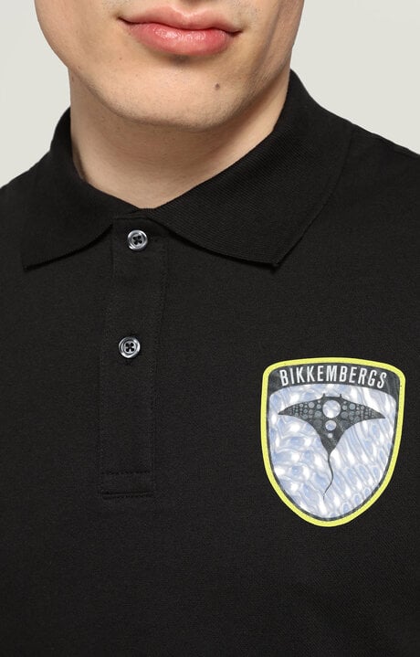 Dirk Bikkembergs Men's Polo Shirt With Patch Applique