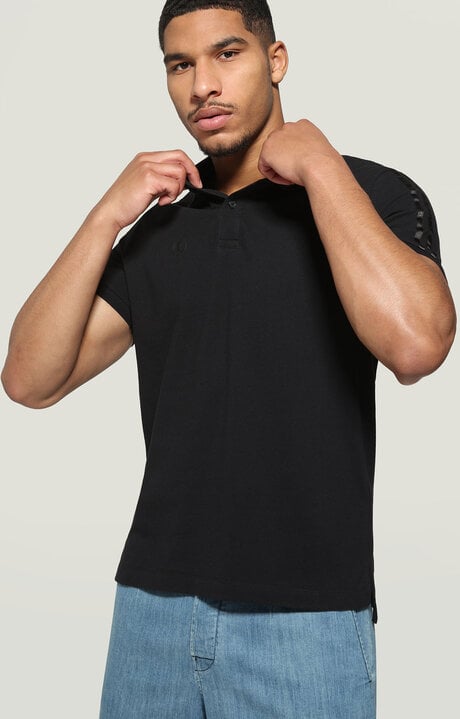 dirk bikkembergs Men's polo shirt with raised print