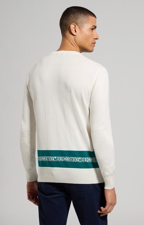 Dirk Bikkembergs Men's Pullover With Striped Detail