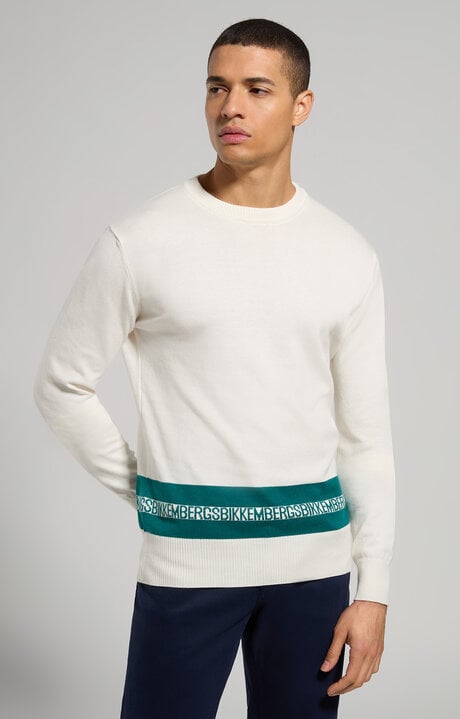 Dirk Bikkembergs Men's Pullover With Striped Detail