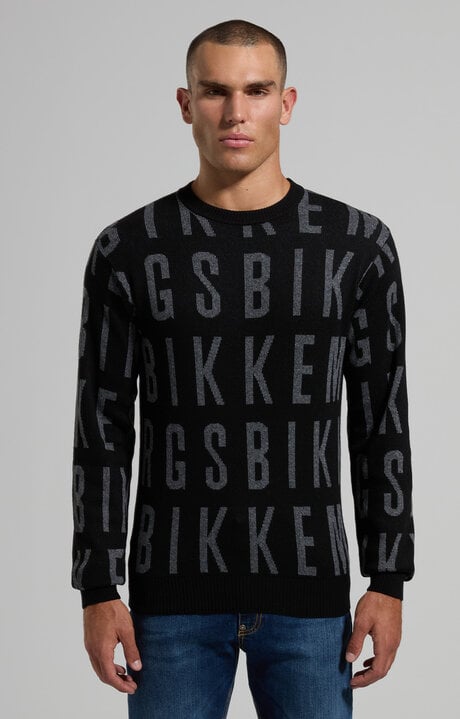 Dirk Bikkembergs Men's Round Neck Jacquard Pullover