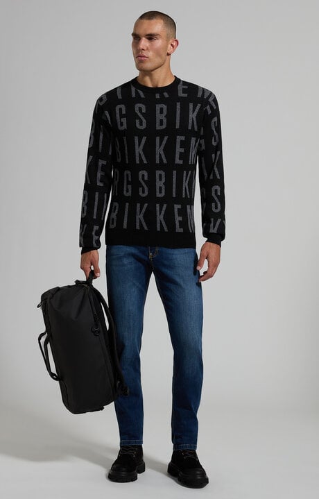 Dirk Bikkembergs Men's Round Neck Jacquard Pullover