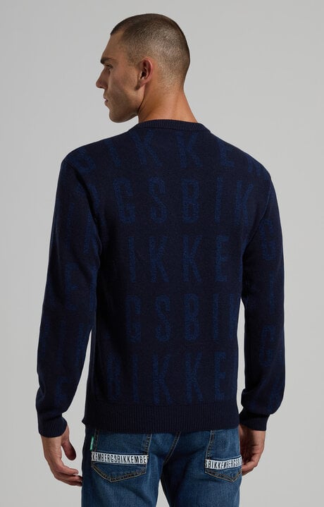 Dirk Bikkembergs Men's Round Neck Jacquard Pullover
