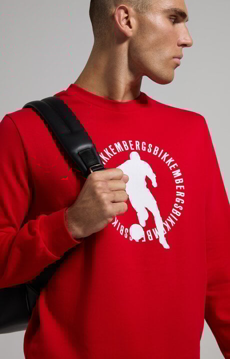 dirk bikkembergs Men's round neck soccer sweatshirt