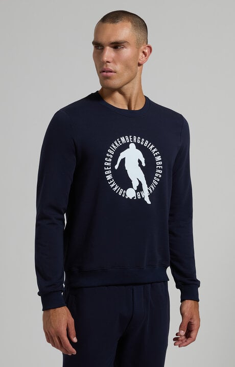 Dirk Bikkembergs Men's Round Neck Soccer Sweatshirt