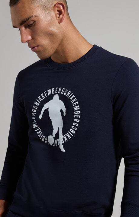 dirk bikkembergs Men's round neck soccer sweatshirt