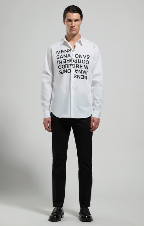 Dirk Bikkembergs Men's Shirt With Motivational Print