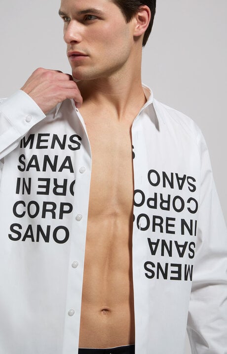dirk bikkembergs Men's shirt with motivational print