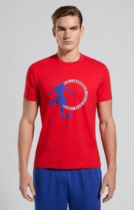 Dirk Bikkembergs Men's Soccer Print T-shirt - Slim Fit
