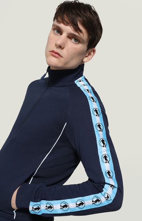 dirk bikkembergs Men's sweatshirt with contrast bands