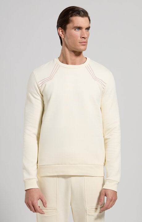 Dirk Bikkembergs Men's Sweatshirt With Decorative Stitching