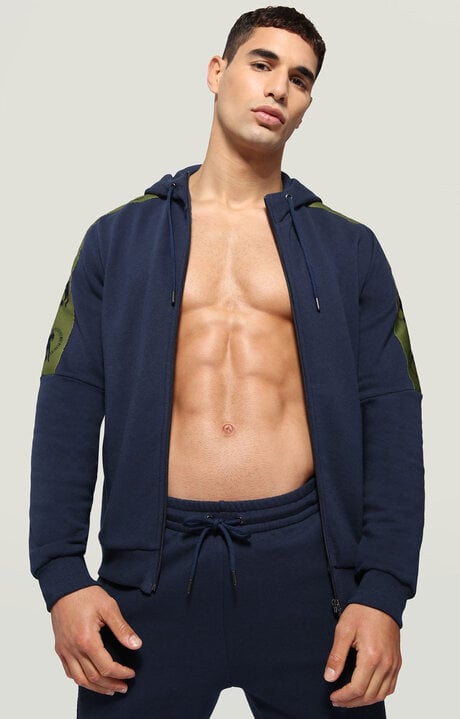 dirk bikkembergs Men's sweatshirt with jacquard tape