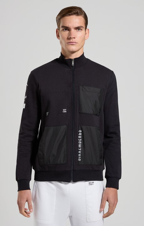 Dirk Bikkembergs Men's Sweatshirt With Nylon Details