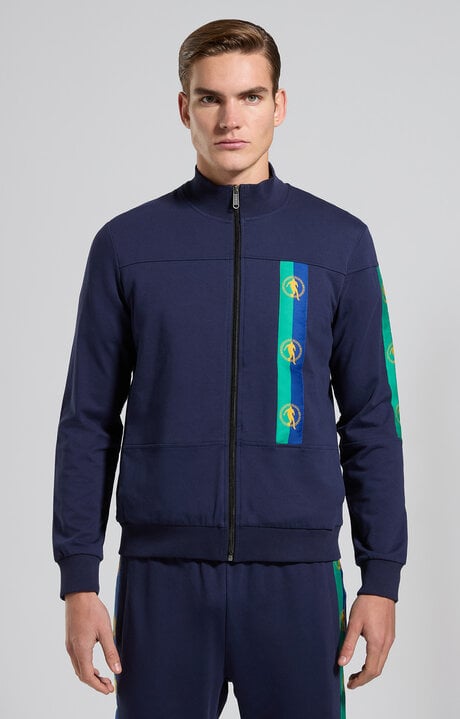Dirk Bikkembergs Men's Sweatshirt With Striped Details