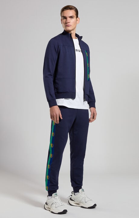 Dirk Bikkembergs Men's Sweatshirt With Striped Details