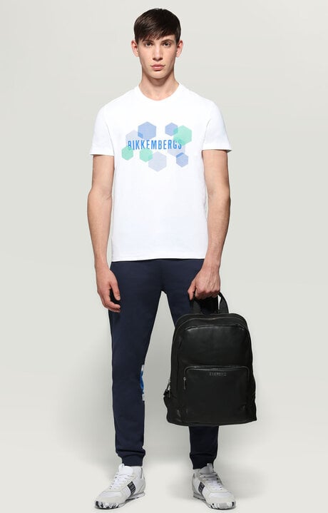 Dirk Bikkembergs Men's T-shirt With Hexagonal Print