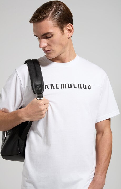 dirk bikkembergs Men's T-shirt with interrupted logo