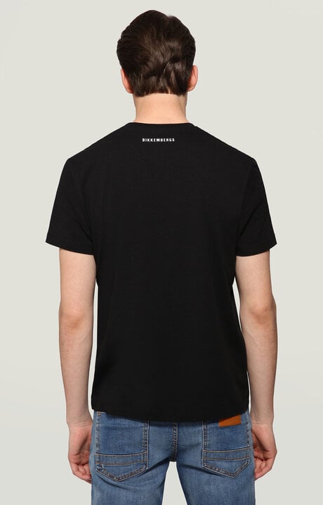 Dirk Bikkembergs Men's T-shirt With Shiny Textured Print