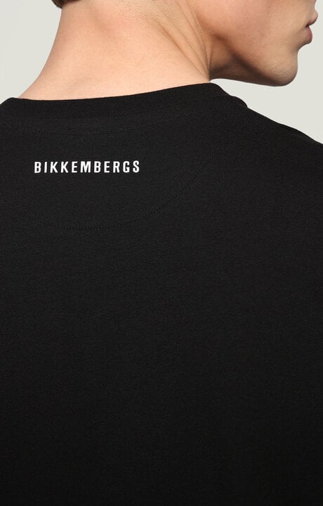 Dirk Bikkembergs Men's T-shirt With Shiny Textured Print