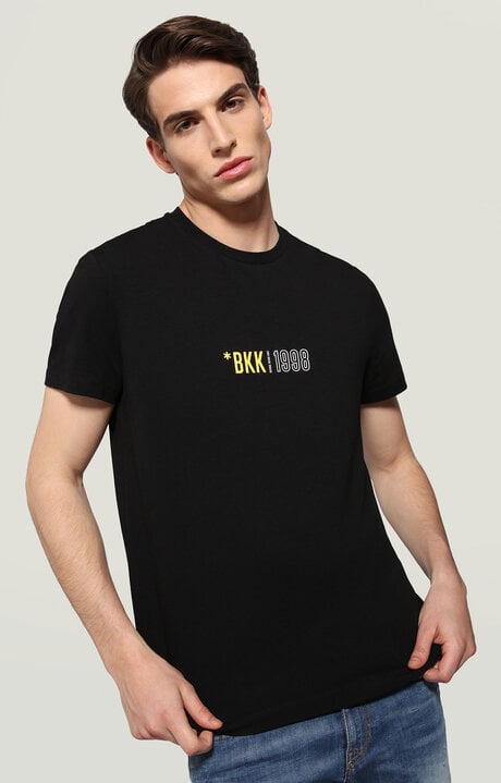 dirk bikkembergs Men's T-shirt with shiny textured print