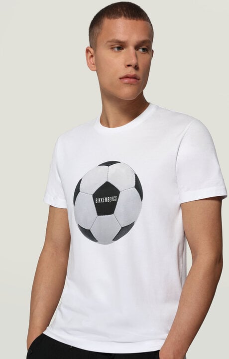 dirk bikkembergs Men's T-shirt with soccer ball print