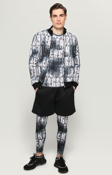 Dirk Bikkembergs Men's T-shirt With Water Map Print