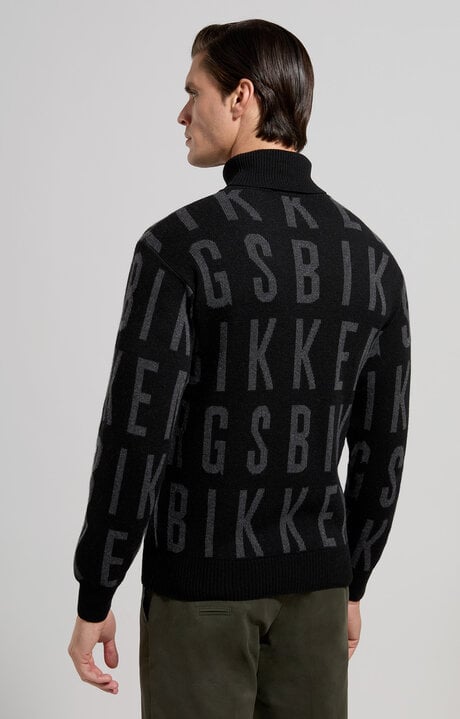 Dirk Bikkembergs Men's Turtleneck Jacquard Pullover
