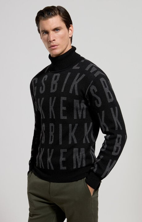Dirk Bikkembergs Men's Turtleneck Jacquard Pullover