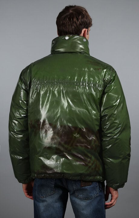 Dirk Bikkembergs Men's Ultra-shine Green Down Jacket