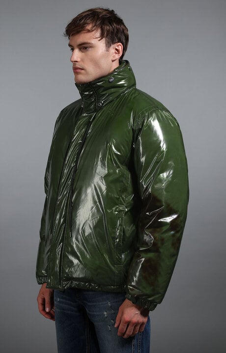 Dirk Bikkembergs Men's Ultra-shine Green Down Jacket