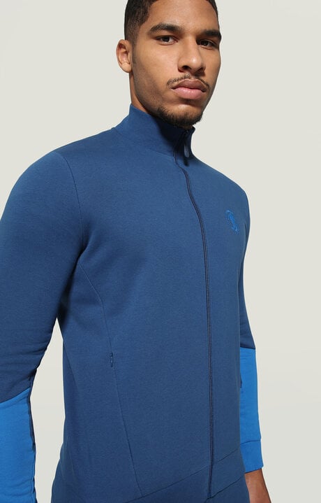 dirk bikkembergs Men's zip sweatshirt with soccer player tape