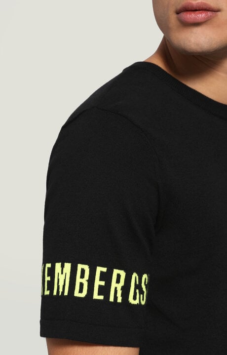 Dirk Bikkembergs Round Neck Pullover With Printed Sleeves