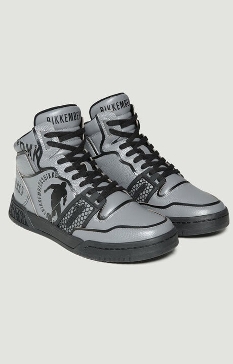 dirk bikkembergs Scoby men's high top leather basketball sneakers