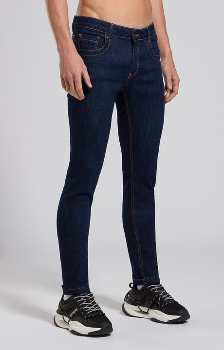 Dirk Bikkembergs Slim Fit Men's Jeans With Logo In Back