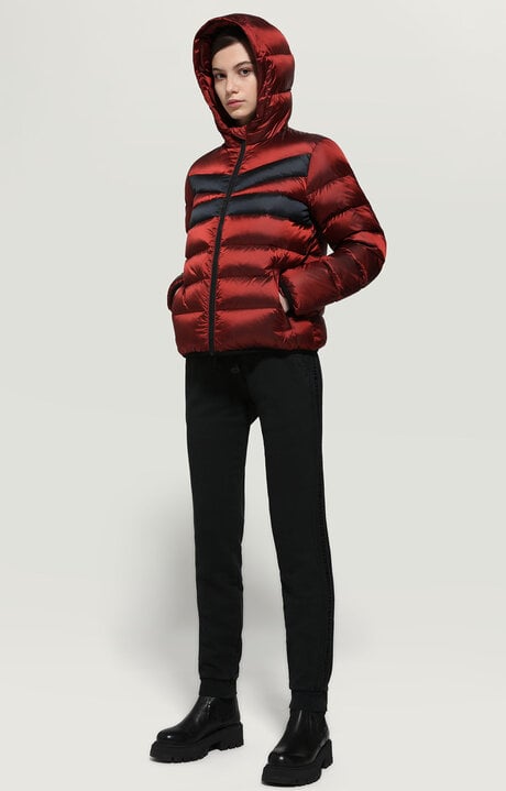 Dirk Bikkembergs Women's Puffer Jacket With Stripes