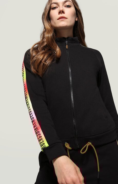 dirk bikkembergs Women's sweatshirt with tie-dye detail