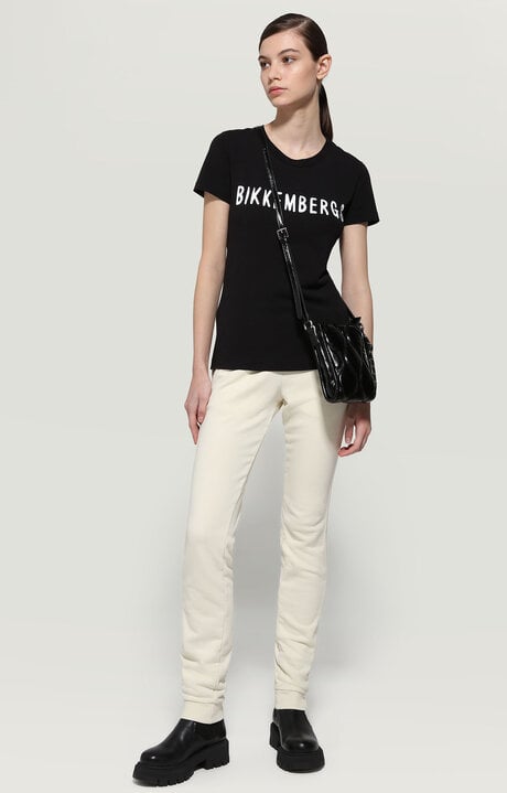 Dirk Bikkembergs Women's T-shirt With Contrast Logo